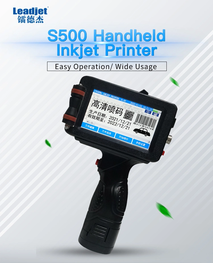 S500 Portable Handheld Industrial Inkjet Printer Hand Ink Jet Printer